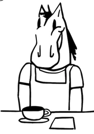 Horse having a coffee — Hay There Wrexham